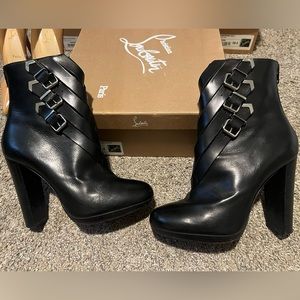 Christian Louboutin Troop 120 boots 38.5/7.5 black leather